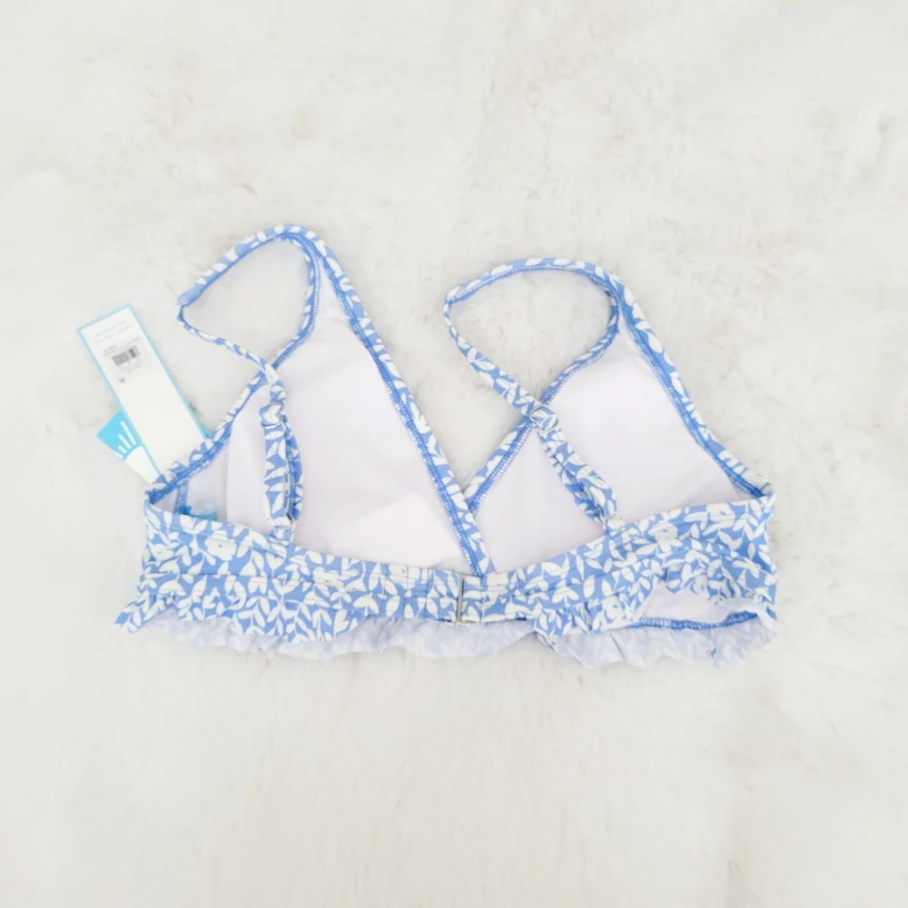 🐋DRAPPER JAMES RUFFLE TRIANGLE BIKINI TOP SIZE XL